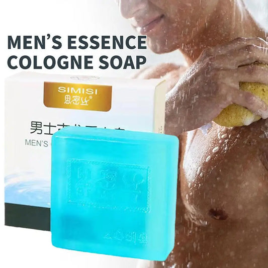 Mens Cologne Perfume Soap Bar Deep Cleaning Brightening Moisturizing Face Bath Lasting Soap Soap Essential Long Oil Fragran K7X0