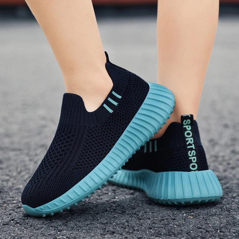 Kids Shoes Boys Running Sport Shoes Children Socks Sneakers Big Girls Breathable Mesh School Shoe Soft Sole Casual Walking Tenis