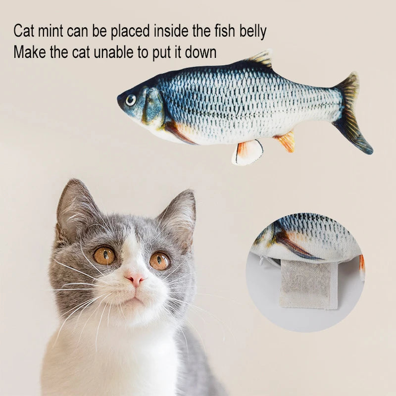 Cat Toy Training Entertainment Fish Plush Stuffed Pillow 20Cm Simulation Fish Cat Toy Fish Interactive Pet Chew Toy Pet Supplies