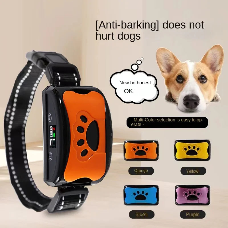 Pet Dog Anti Barking Device USB Electric Ultrasonic Dogs Training Collar Dog Stop Barking Vibration Anti Bark Collar wholesale