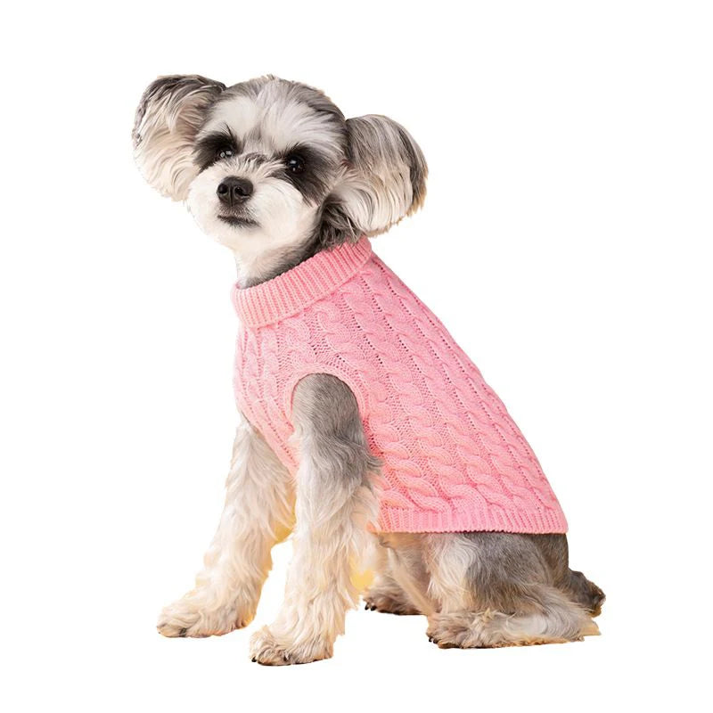 Warm Dog Sweater For Small Medium Dogs Cats Soft Cozy Puppy Clothes Turtleneck Schnauzer Chihuahua Yorkies Coat Pet Costume