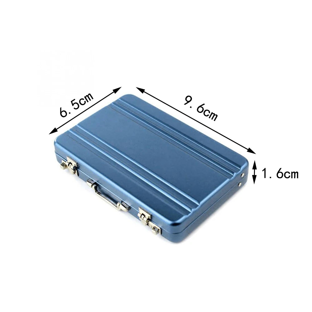 Aluminum Storage Box Business ID Credit Card Holder Mini Suitcase Bank Card Box Holder 2022 New Jewelry Case Rectangle Organizer