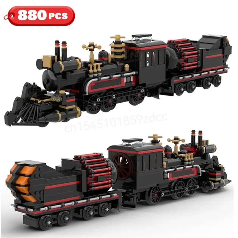 Moc High-Tech City Train Railways Building Blocks Set Retro Steam Train Carriage Bricks Constructor DIY Toys Birthday xmas Gifts