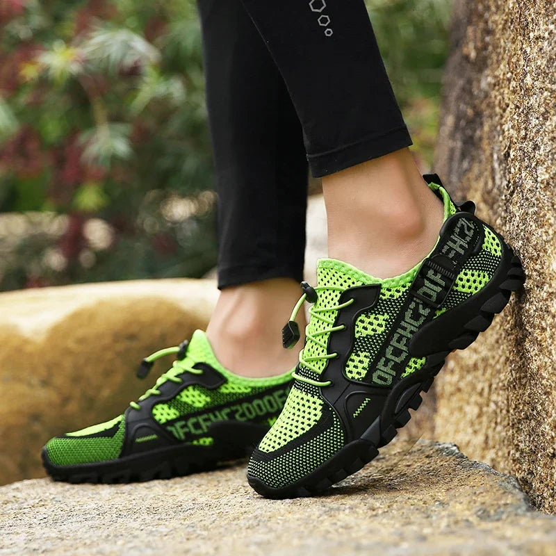 Men's Shoes Summer Breathable Mesh Outdoor Non-slip Light Walking Casual Trekking Sneakers Beach Wading Shoes Unisex Women