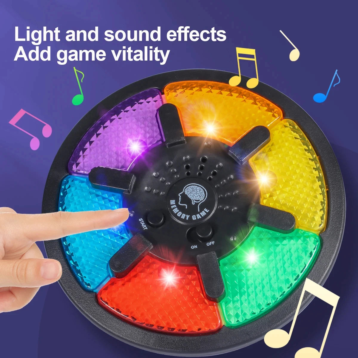 Memory Game Machine Handheld Electronic Memory Game with Light and Sound Puzzle Creative Interactive Game Toy Memory Training