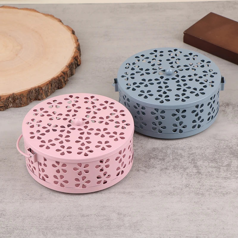 Portable Mosquito Coil Tray Holder Home Insect Repellent Anti-fire Sandalwood Incense Burner Box Anti-Mosquito Supplies