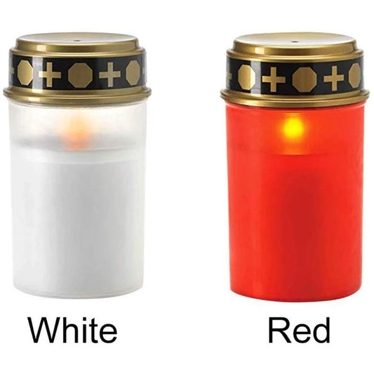 Grave Candle For Cemetery Waterproof Solar Electronic LED Candle Light Flameless Tea Light Outdoor Solar Lawn Lamps