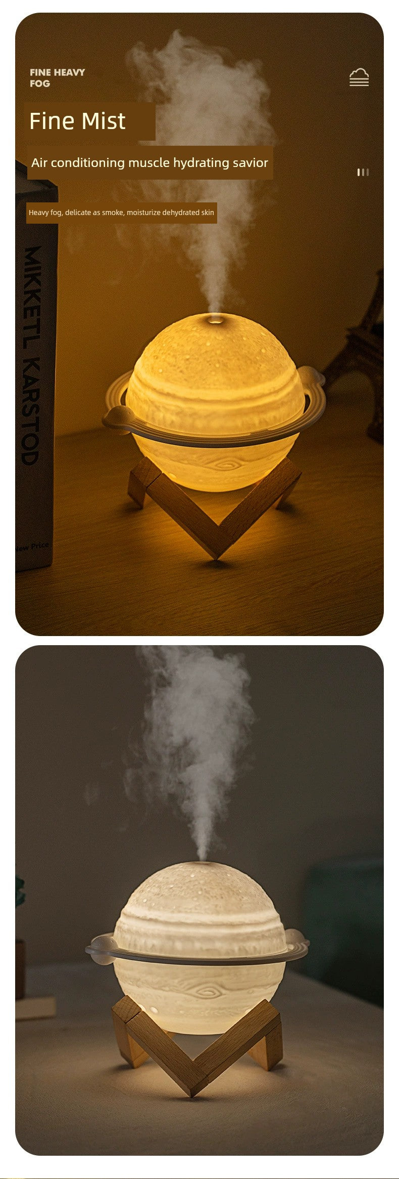 Cross-Border Jupiter Humidifier Home Office Large-Capacity Desktop Humidifier USB Ambience Light Air Humidifier