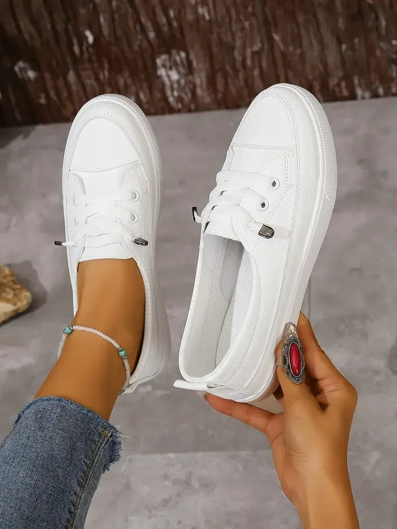 Spring and Summer Fashion New Breathable Round Toe Mouth Casual and Comfortable Flat Walking Shoes Sneakers Zapatos De Mujer