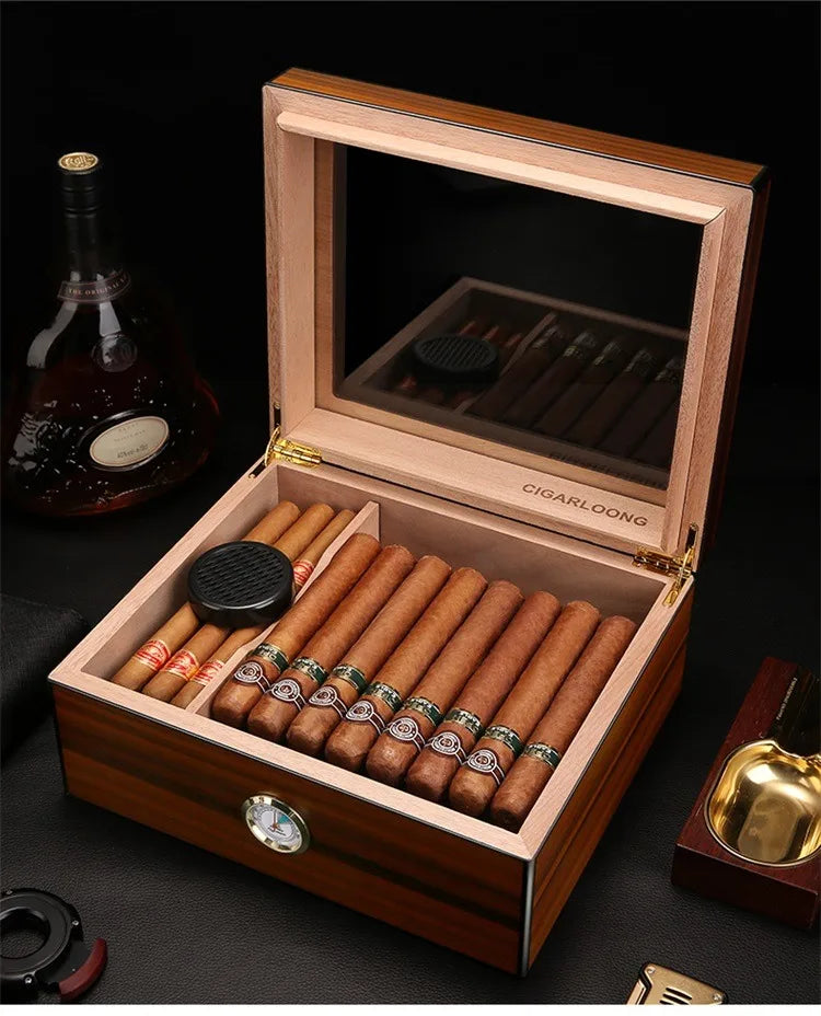 Professional Cases Cigar Humidor for Cigars Box Cigar Travel Humidors Accessories Tenbox Portable Humidifier Lighters Smoking