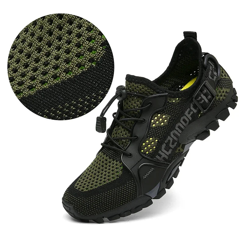 Men's Shoes Summer Breathable Mesh Outdoor Non-slip Light Walking Casual Trekking Sneakers Beach Wading Shoes Unisex Women