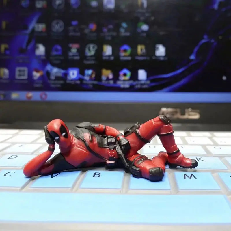 6 Desk Decoration Deadpool Car Home Office Marvel 8cm X-MAN Funny Cute Figure Model Toys