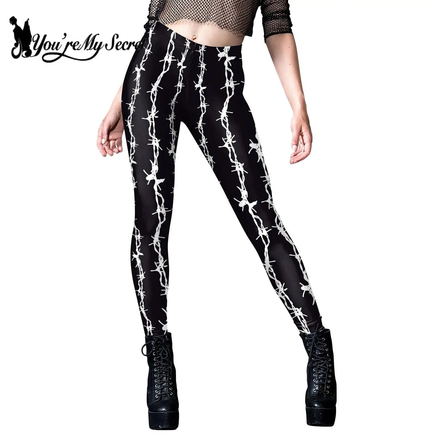 [You're My Secret] Legging for Women 3D Divination Print Goth Style Ankle Pants Sexy Stretch Leggin Sport High Waist Yoga Pants