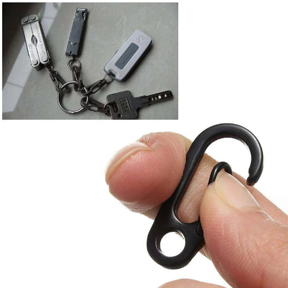 10/50Pcs Carabiner D-Ring Key Chain Spring Clips Mini Aluminium Alloy Hang Buckle Survival EDC Gear Outdoor Camping Keyring Tool