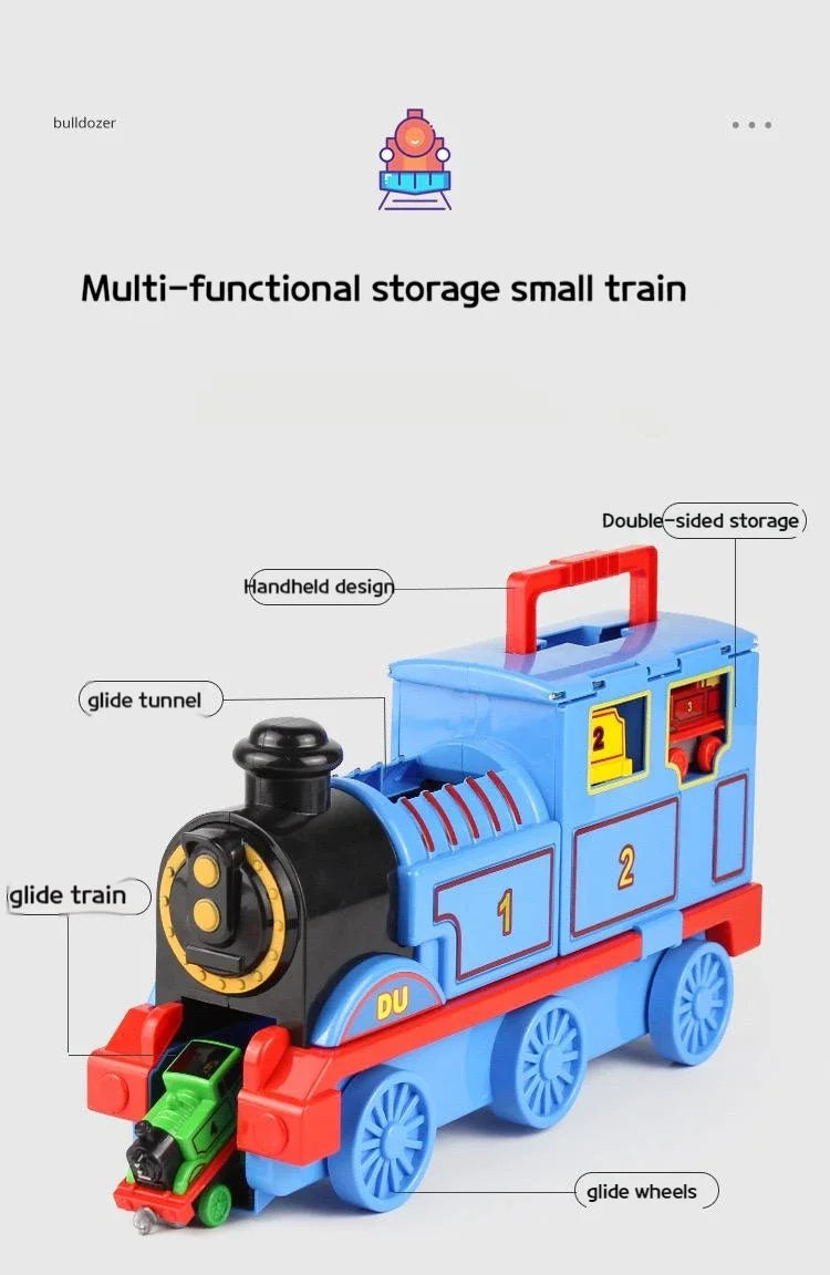 Thomas and Friends Rail Train Suit Racing Track Orbital Set Big Size Train Storage Box Toy Casting Alloy Model Children Toy Gift