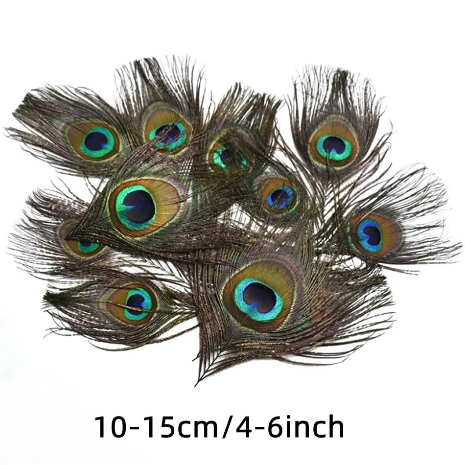 10/20Pcs/Lot Natural Peacock Feathers Wedding Jewelry Making Feathers Party Christmas Crafts DIY Plumas Decoration 25-30cm