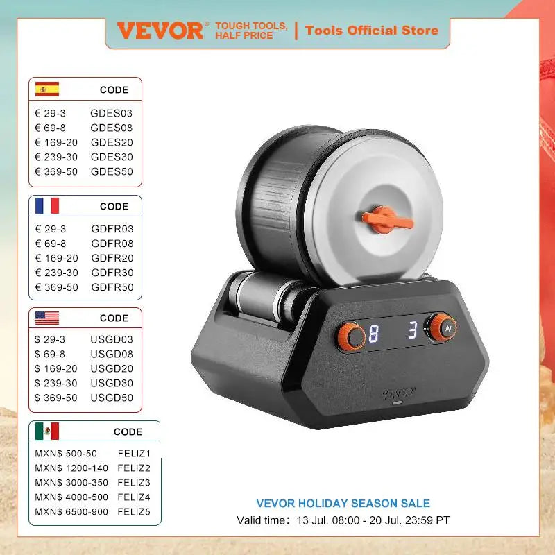 VEVOR Professional Rock Grinder Kit Rock Polisher For Kids And Adults Electronic DIY Rock Tumbler Kit With Polishing  Machine