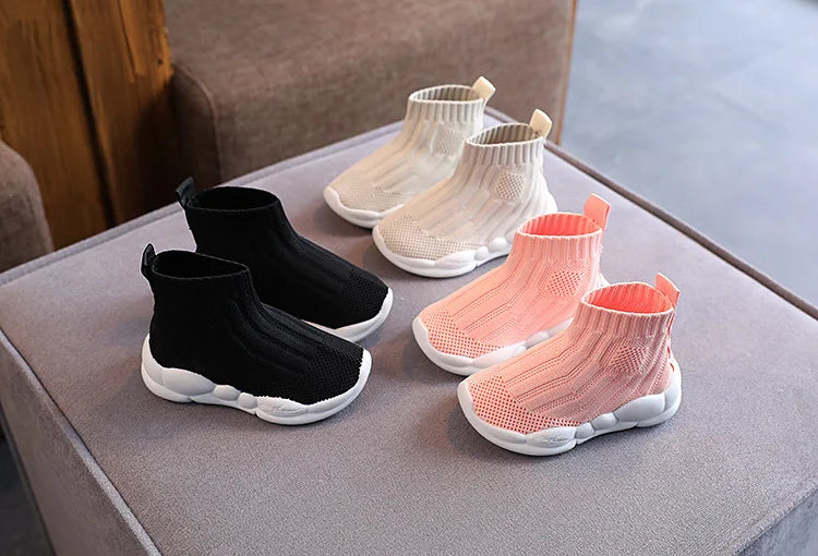 Kids Sock Shoes Knitted Fashion High Top Sneakers for Boys Girls Casual Sport Sock Sneakers 2-6 Years Children Tennis Shoes