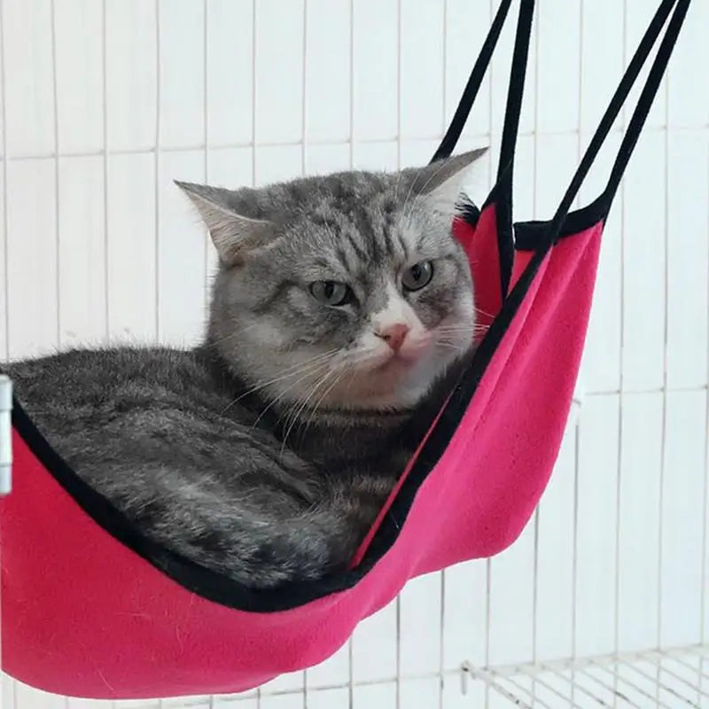 Cat Hammock Bed Adjustable Straps Double Sided Pet Cage Hammock Hanging Bed Resting Sleepy Pad For Kittens Ferrets Puppies