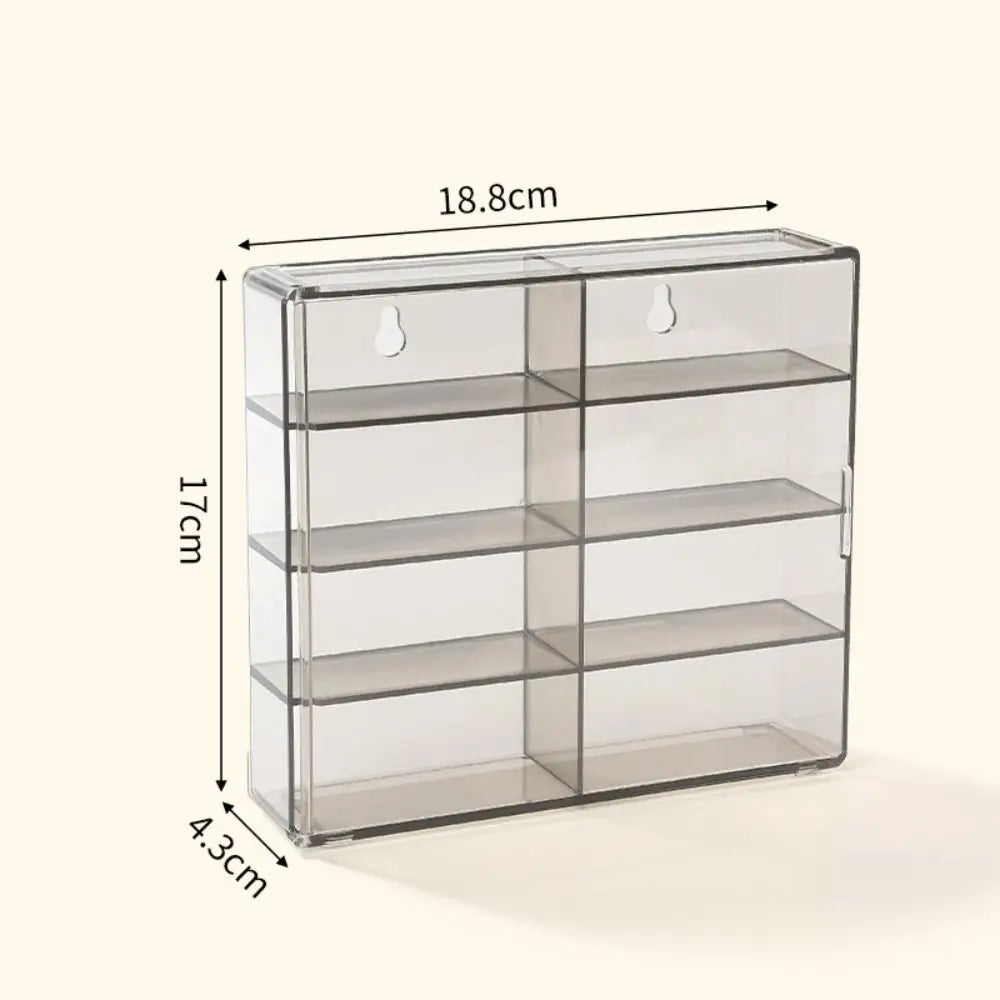 Transparent 1:64 Toy Model Cars Display Box Acrylic Dustproof Cabinet 8 Grids Wall Mounted Storage Box Hotwheels Cars