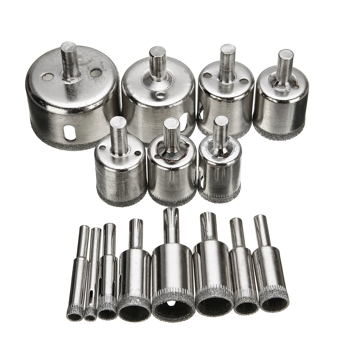 15PCS/SET Diamond Hole Saw Drill Bit Tool 6-50mm Ceramic Porcelain Glass Marble 6/8/10/12/14/16/18/20/22/25/26/28/30/40/50mm