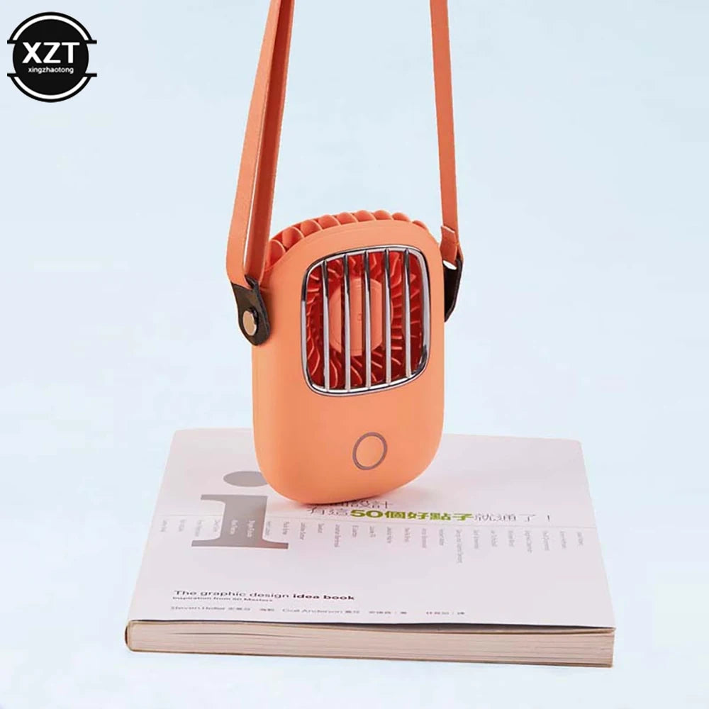 Hanging Neck Fan Portable Mini USB Handheld Fan 3 Gears cooler Rechargeable Ventilador Outdoor Travel Silent Small Cooling Fans