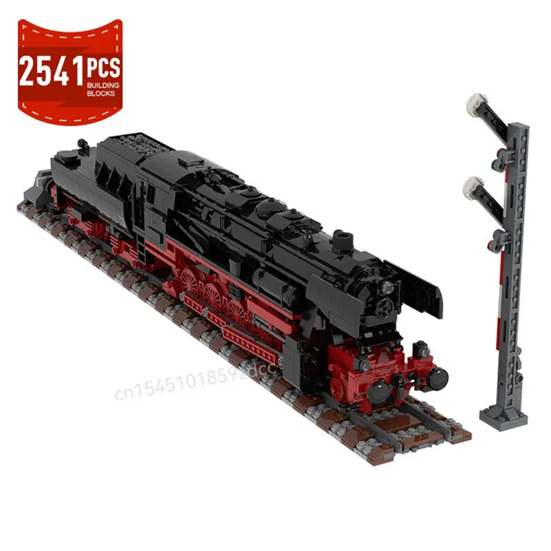 Moc High-Tech City Train Railways Building Blocks Set Retro Steam Train Carriage Bricks Constructor DIY Toys Birthday xmas Gifts