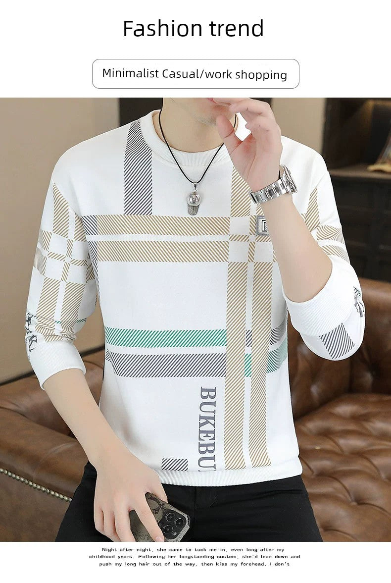 Autumn Fleece Thickened Warm and Trendy Men's Sweatshirt