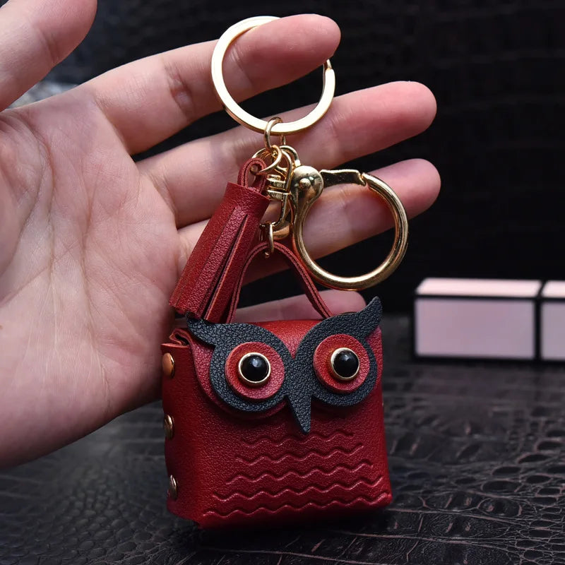 2023 Cute Owl MINI Bag Women PU Leather Coin Purses Fashion Jewelery Handbag Girls Coin Card Holder For Kids Purses Keychain