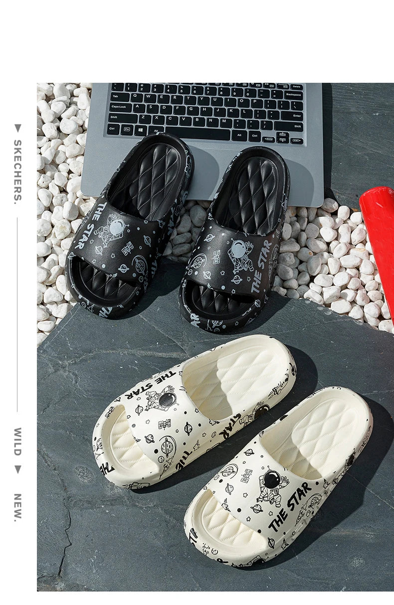 Slippers for women's summer outdoor wear, new indoor home, bathroom, shower, non slip, household slippers for men