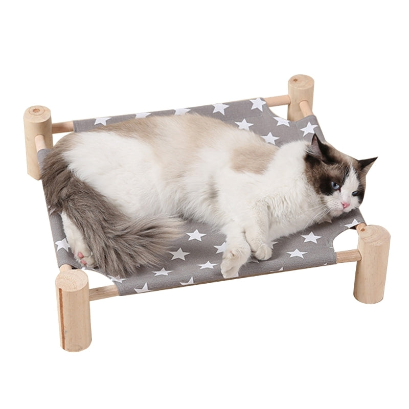 Elevated Cat Bed Replacement Mat Kitten House Wood Bed Cloth Summer Cooling Sleeping Bed Hammock Bed Breathable Cloth