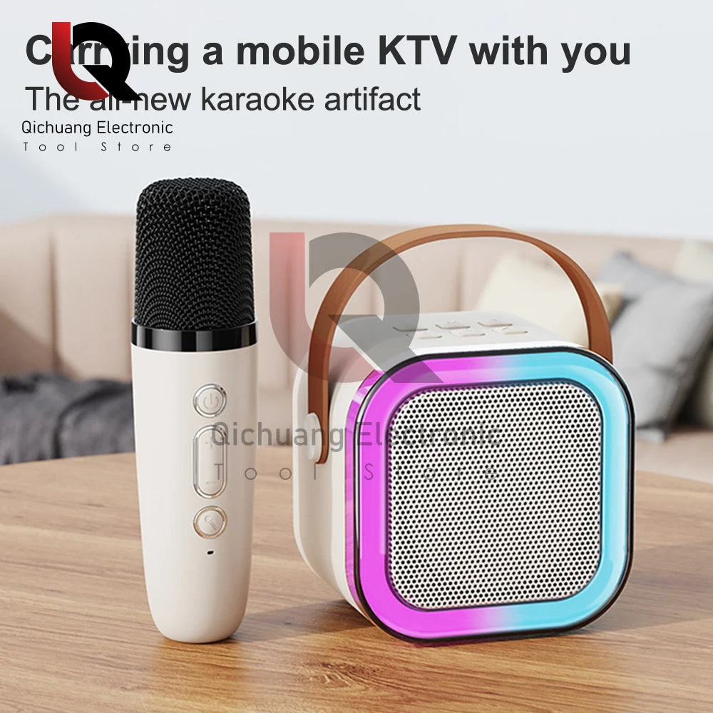 K12 Speaker High-end Bluetooth Audio Small Home KTV Karaoke Microphone Professional Children's Singing Bluetooth Speaker Column