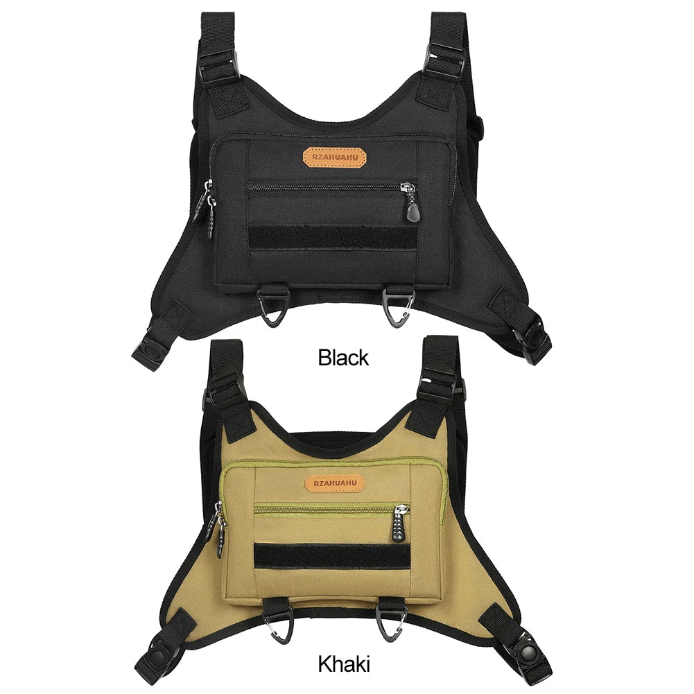 Front Chest Pack Adjustable Strap Fashion Sport Backpack Large Capacity Travel Vest Backpack for Running Travel