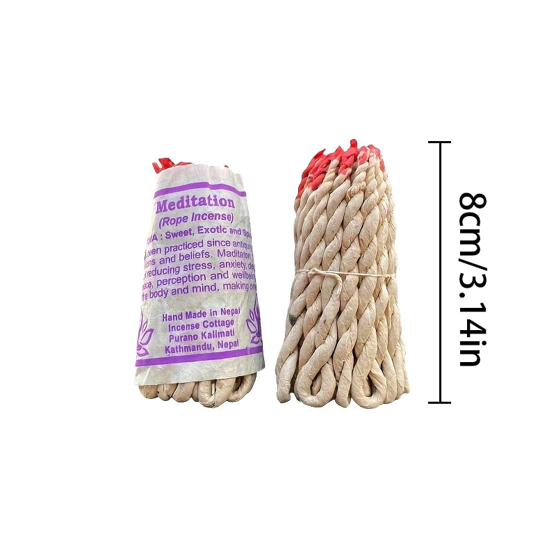 40pcs Yoga Aromatherapy Himalayan Rope Fragrance Handmade Traditional Rope Fragrance Sage And Sabba with Patchouli And Cedar