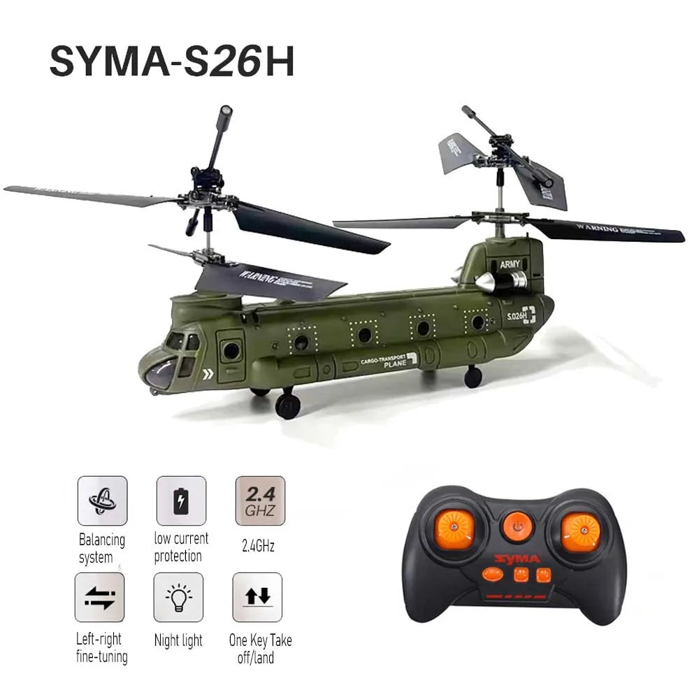 New Helicopter S026H Double-Propeller Fixed-Height Transport Aircraft Rc Airplane Remote Control Toys Parent-Child Interaction