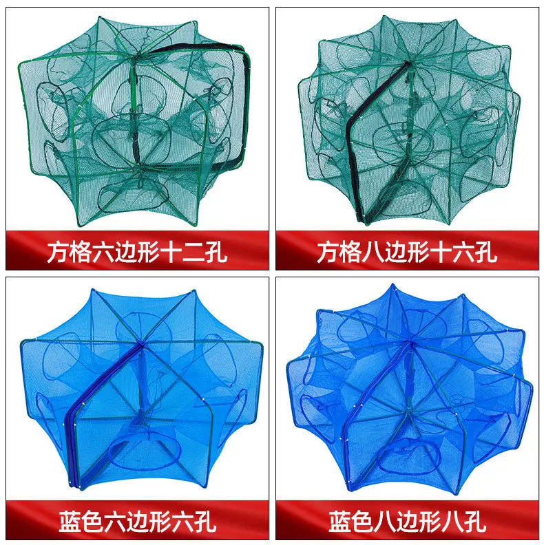 Mesh For Fishing Net/Tackle/Cage Folding Crayfish Catcher Casting/Fish Network Crab/Crayfish/Shrimp/Smelt/Eels Traps fishing