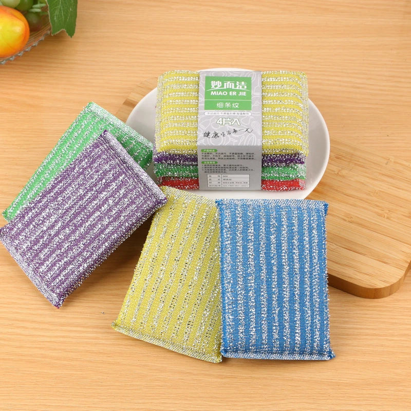 Kitchen Cleaning Sponges Double Sided Sponges Home Pan Pot Dishwashing Sponge Non Scratch Scouring Sponges Stains Removing Rub