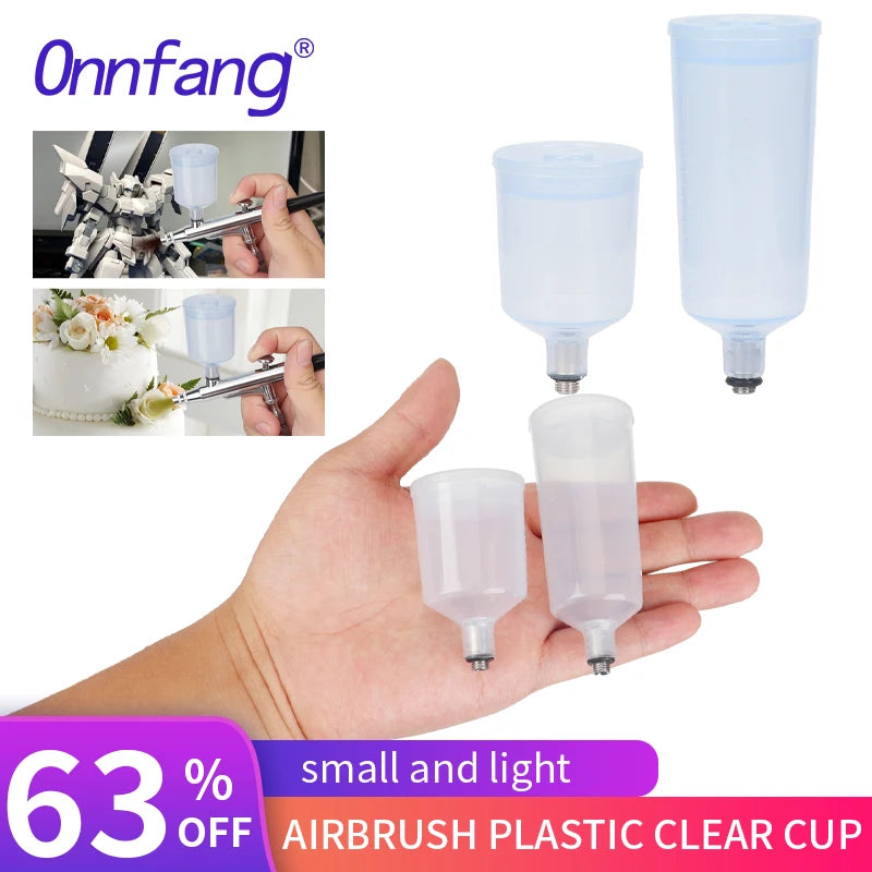 2/1PCS Airbrush Plastic Clear Cup Of Spray Gun 20CC 40CC  Air Brush Pen Repleceable Accessories For Painting