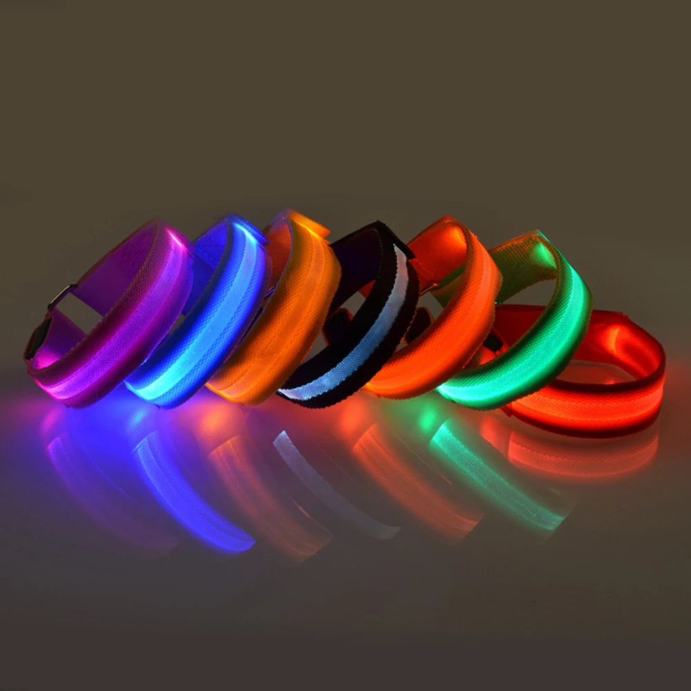 Night Sport Running Cycling LED Flashing Wristband USB Rechargeable Armband Outdoor Safety Arm Leg Warning Wrist Strap Light