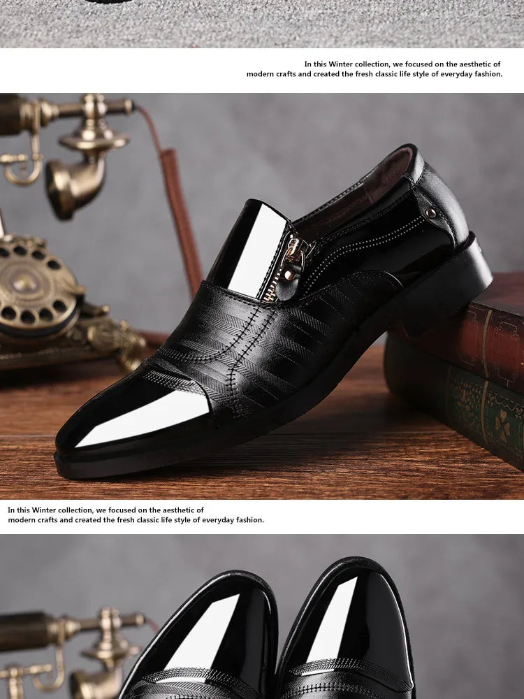 Zapatos Para Hombre Men Social Shoe Luxury Men Dress Leather Shoe Fashion Flat Men Shoe Italian Business Casual Shoes Loafer