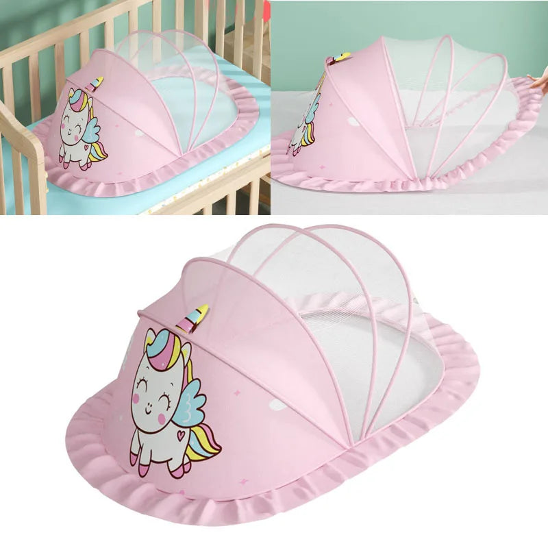 Foldable Crib Mosquito Net Baby Bed Net Polyester Travel Bed Netting Newborn Summer Cradle Bed for Children Mosquito Tent