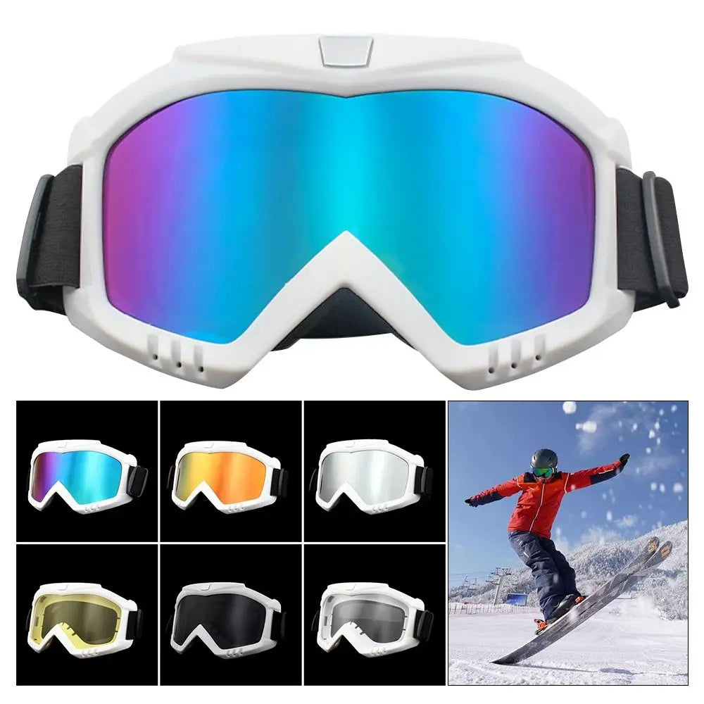 Winter Windproof Skiing Glasses for Women Men Outdoor Sports Moto Cycling Lens Frame Eyewear Goggles Ski Dustproof Sunglasses