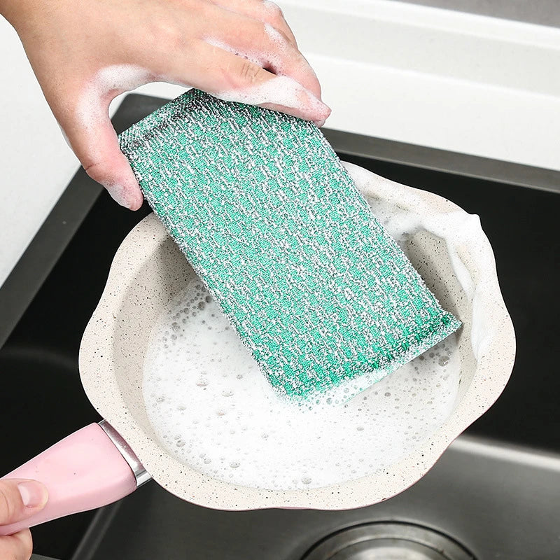 Kitchen Cleaning Sponges Double Sided Sponges Home Pan Pot Dishwashing Sponge Non Scratch Scouring Sponges Stains Removing Rub