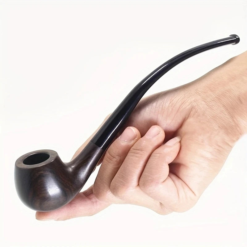 Ebony Wood Pipes for Smoking Bent Type Pipe Accessory Carving Pipes Smoke Tobacco Cigarette Acrylic Holder Oil Burner Pipe