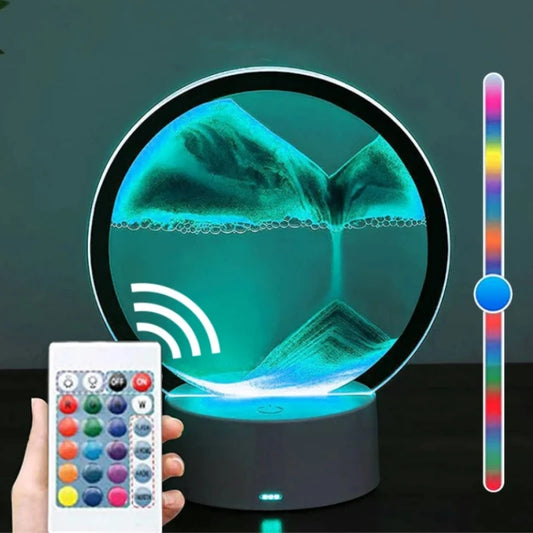 Creative Quicksand Night Light With 16 Colors USB Sandscape Table Lamp 3D Natural Landscape Bedside lamps Office Home Decor Gift