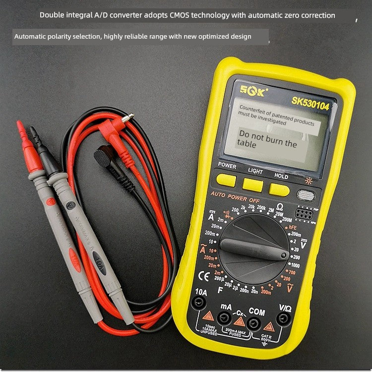 Current Digital Display Multimeter Shike Electric Appliance Home Appliance Maintenance Student Household Hydropower Project Anti-Burn Digital Multimeter