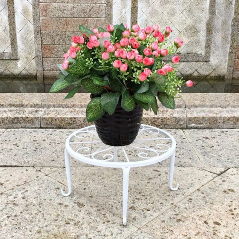 Metal Plant Stand Flower Pot Base Holder Stool for Home Garden Indoor Outdoor Flower Plant Display Free Standing Bonsai Holder