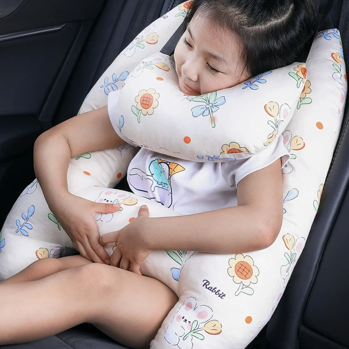 GM Sleep Neck Support H Shape Travel Pillow Pad Kids Women Tools Car Seat Safety Neck Pillow Cute for Kids and Adults