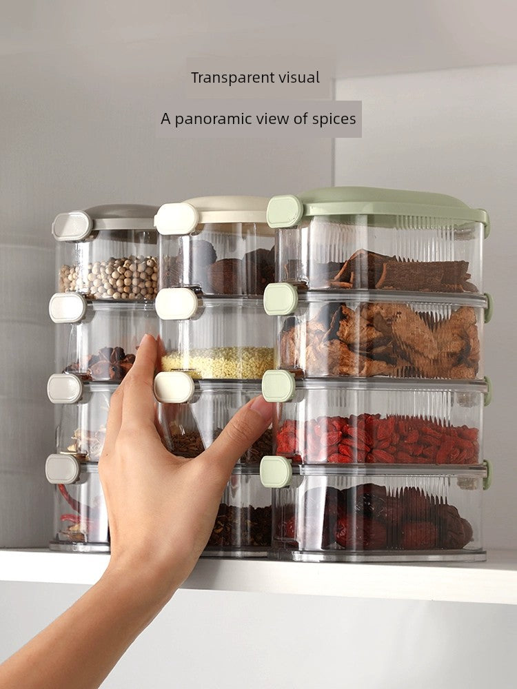 Food Grade Kitchen Pepper Seasoning Sealed Jar Storage Box