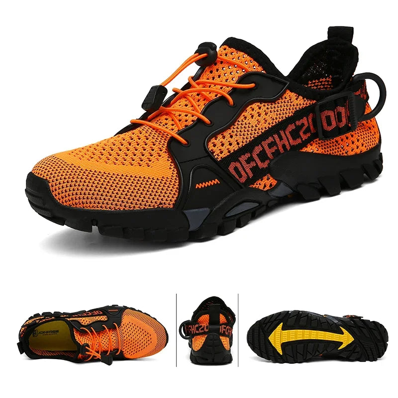 Men's Shoes Summer Breathable Mesh Outdoor Non-slip Light Walking Casual Trekking Sneakers Beach Wading Shoes Unisex Women